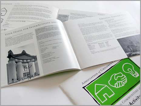 ACM, Association of Children's Museums, InterActivity 2003 Conference Brochure, Building Community of Learners, Tammie Kahn, Janet Rice Elman, Nan Miller, Christina Tompkins