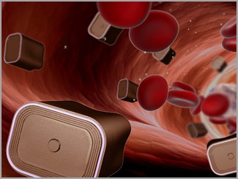 Chromallocyte, nanomedicine, Robert Freitas, Nano-scale robot performing chromosome replacement therapy, interior of bloodstream performing cellular repair