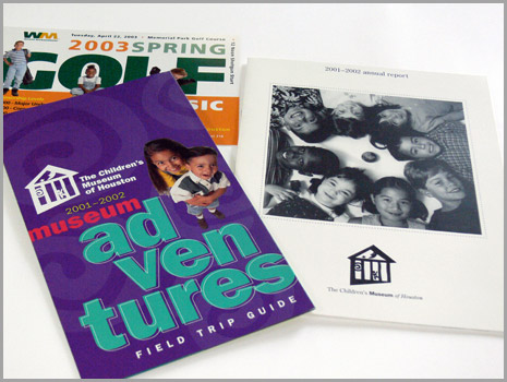 The Children's Museum of Houston, Tammie Kahn, Executive Director, 2002 Annual Report, Photo by Monica Rhodes, Print Package